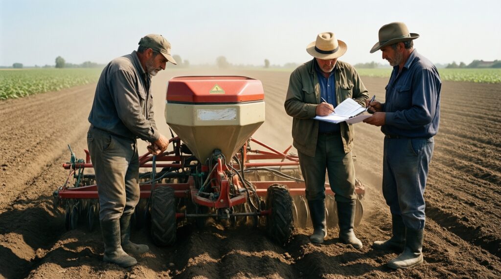 Сельское хозяйство области: посевная/уборочная, урожай и поддержка фермеров - иллюстрация